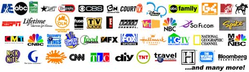 Court TV, MTV, FOX, VH1, CNN, HGTV, TLC, TV Land, ABC, CBS, and more